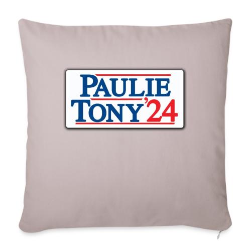 Paulie & Tony for Co-President 2024 - Throw Pillow Cover 17.5” x 17.5”