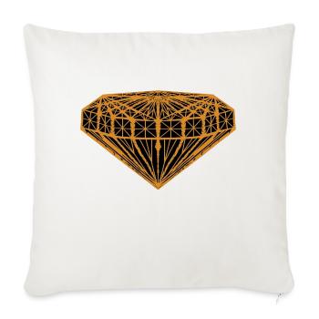 suit d2 - Throw Pillow Cover 17.5” x 17.5” - natural white - Front