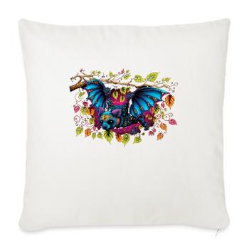 color - Throw Pillow Cover 17.5” x 17.5” - natural white - Front