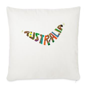 Australia - Throw Pillow Cover 17.5” x 17.5” - natural white - Front