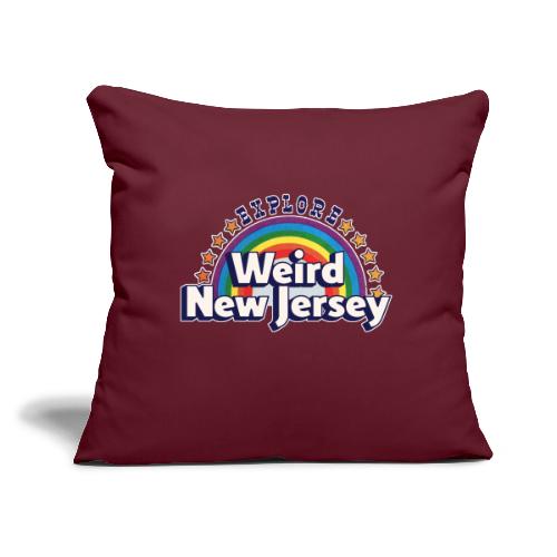 Explore Weird NJ - Throw Pillow Cover 17.5” x 17.5”