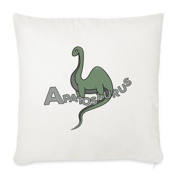 Apatosaurus spectacular dinosaur - Throw Pillow Cover 17.5” x 17.5” - natural white - Front