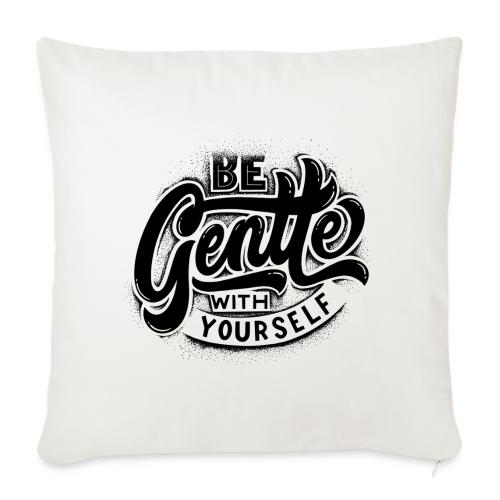 Black Typographic design - Throw Pillow Cover 17.5” x 17.5”