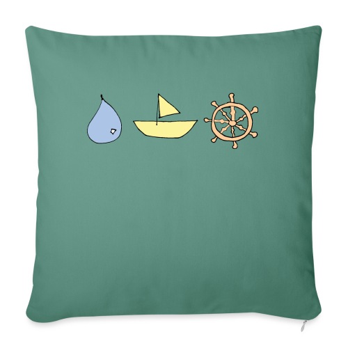 Drop, ship, dharma - Throw Pillow Cover 17.5” x 17.5”