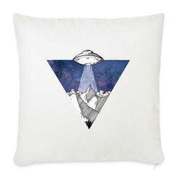 Ufo - We are not alone - Throw Pillow Cover 17.5” x 17.5” - natural white - Front
