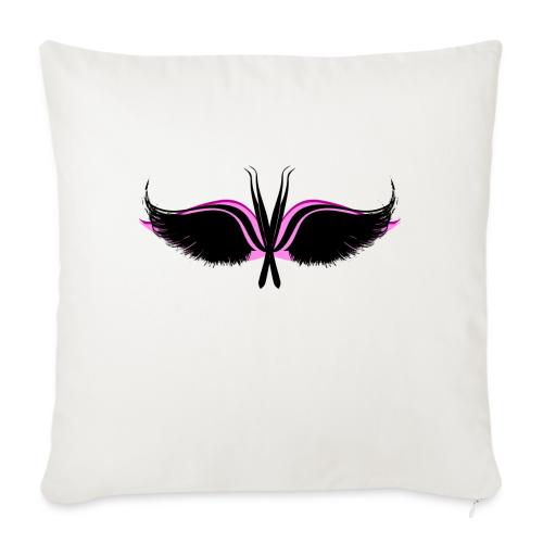 Lash Tweezer Wings black - Throw Pillow Cover 17.5” x 17.5”