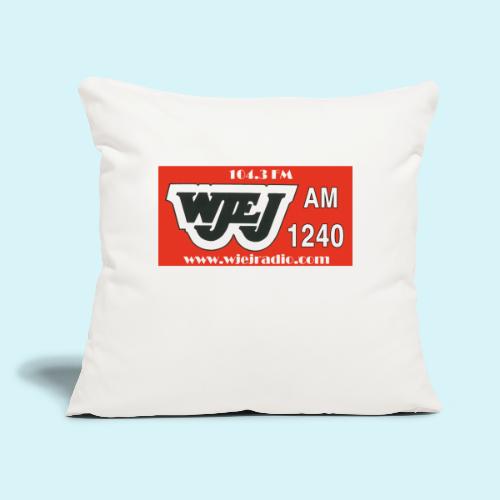 WJEJ LOGO AM / FM / Website - Throw Pillow Cover 17.5” x 17.5”