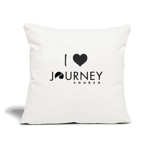 I Heart Journey - Dark Print - Throw Pillow Cover 17.5” x 17.5”