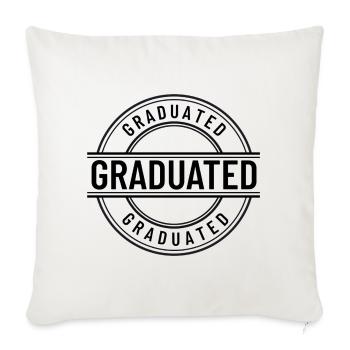 Graduated - Throw Pillow Cover 17.5” x 17.5” - natural white - Front