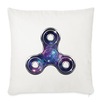 Nebula Galaxy Fidget Spinner - Throw Pillow Cover 17.5” x 17.5” - natural white - Front