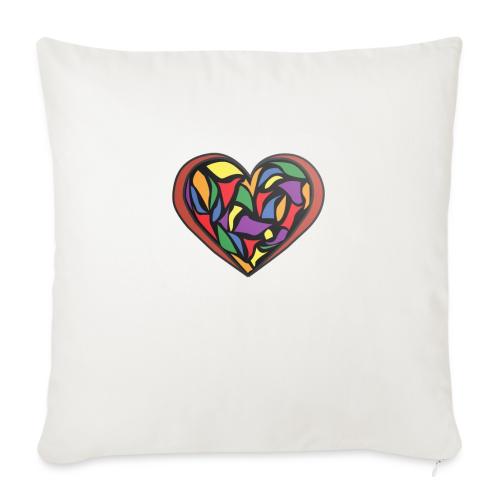 crystal heart - Throw Pillow Cover 17.5” x 17.5”
