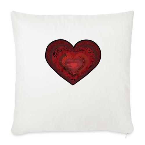 Corazón de patrón - Throw Pillow Cover 17.5” x 17.5”