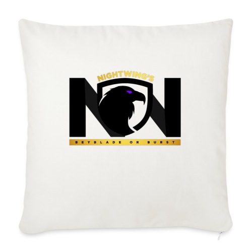 Nightwing All Black Logo - Throw Pillow Cover 17.5” x 17.5”