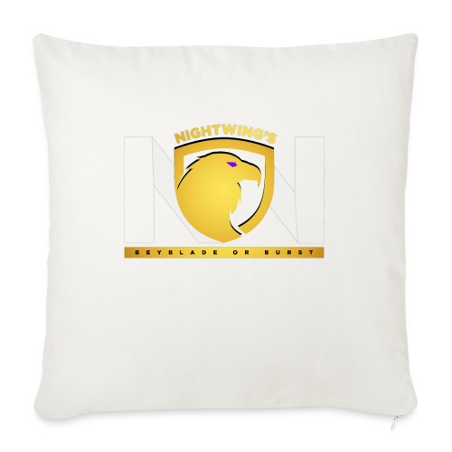 Nightwing GoldxWhite Logo - Throw Pillow Cover 17.5” x 17.5”
