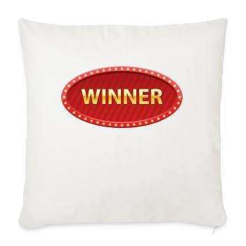 Signs of Imagination Collection.step into a world - Throw Pillow Cover 17.5” x 17.5” - natural white - Front