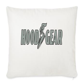 HOOD GEAR - Throw Pillow Cover 17.5” x 17.5” - natural white - Front