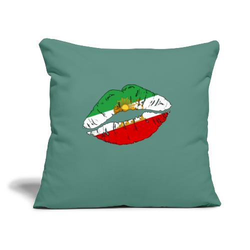 Persian lips - Throw Pillow Cover 17.5” x 17.5”