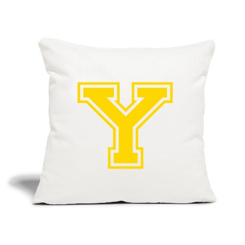 Letter Y – Capital Athletic Alphabet Monogram - Throw Pillow Cover 17.5” x 17.5”