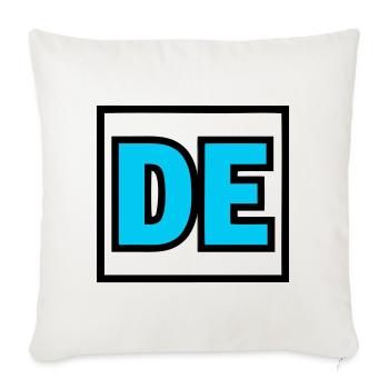 Lettres Lettres Initiales DE Graphique - Housse de coussin décorative - blanc nature - Devant