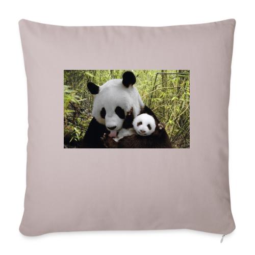 panda - Throw Pillow Cover 17.5” x 17.5”