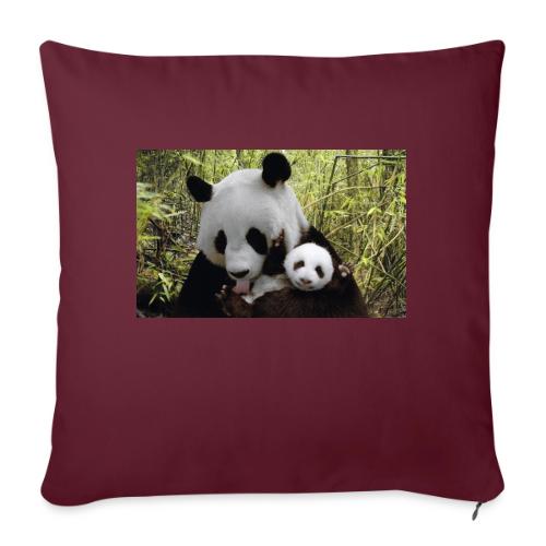 panda - Throw Pillow Cover 17.5” x 17.5”
