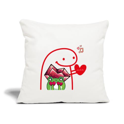 Radiant Love Caps for Stylish Affection - Throw Pillow Cover 17.5” x 17.5”