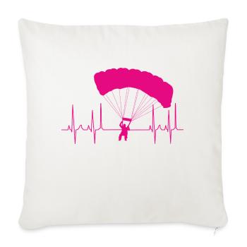 parachute cardigram - Throw Pillow Cover 17.5” x 17.5” - natural white - Front