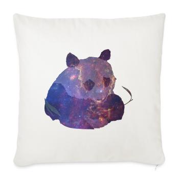Cosmic Panda Nebula - Throw Pillow Cover 17.5” x 17.5” - natural white - Front