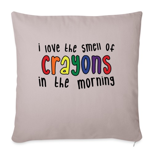 Crayons light - Throw Pillow Cover 17.5” x 17.5”