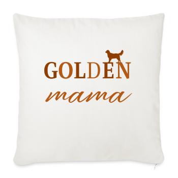 golden mama - Throw Pillow Cover 17.5” x 17.5” - natural white - Front