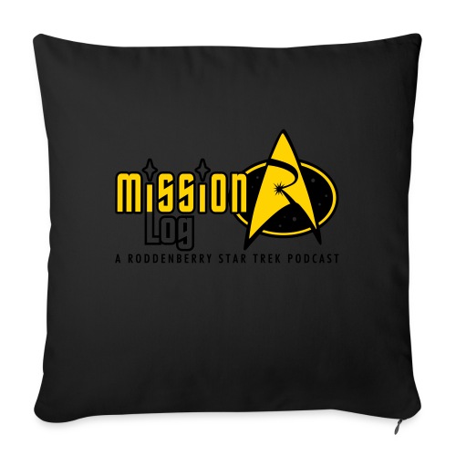 Logo Wide 2 Color Black Text - Throw Pillow Cover 17.5” x 17.5”