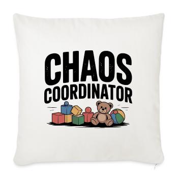 Chaos Coordinator - Throw Pillow Cover 17.5” x 17.5” - natural white - Front
