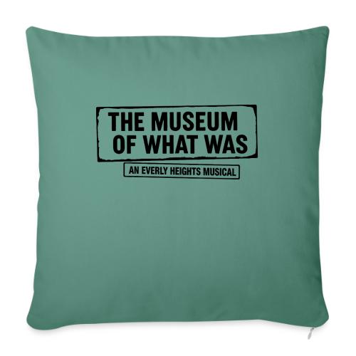 Museum of What Was Logo (Black) - Throw Pillow Cover 17.5” x 17.5”