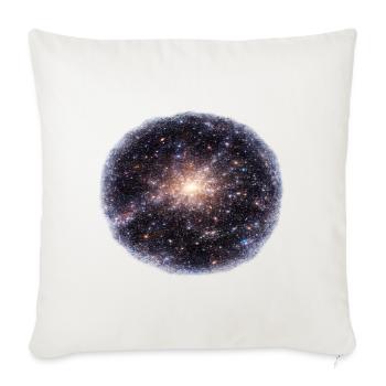 Cosmic Nebula Circle Print - Throw Pillow Cover 17.5” x 17.5” - natural white - Front
