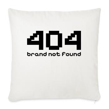 404 not found error, funny design, gift for web de - Throw Pillow Cover 17.5” x 17.5” - natural white - Front