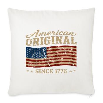 American_Original_Since_1776_ - Throw Pillow Cover 17.5” x 17.5” - natural white - Front
