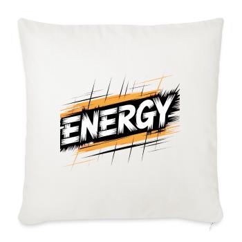 Energetic Brush Burst - Throw Pillow Cover 17.5” x 17.5” - natural white - Front