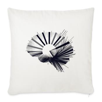 Radial Stripe Nebula - Throw Pillow Cover 17.5” x 17.5” - natural white - Front