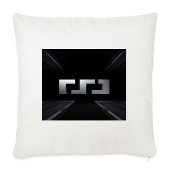 Dimensional Glyphs in Metal - Throw Pillow Cover 17.5” x 17.5” - natural white - Front