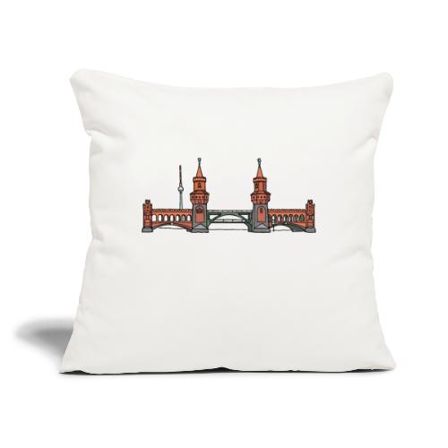 Oberbaum Bridge Berlin - Throw Pillow Cover 17.5” x 17.5”
