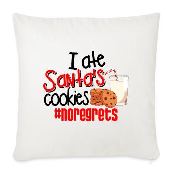Santa's No Regrets - Throw Pillow Cover 17.5” x 17.5” - natural white - Front