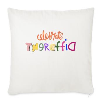 Celebrate Different - Throw Pillow Cover 17.5” x 17.5” - natural white - Front