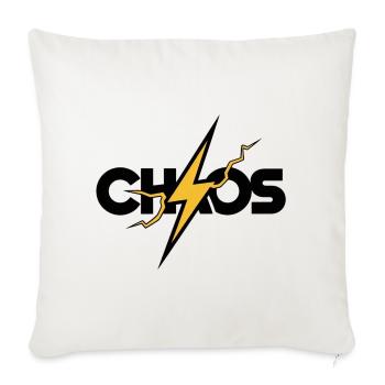 Lightning Glyph Crest - Throw Pillow Cover 17.5” x 17.5” - natural white - Front