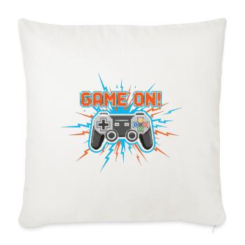 Game On Retro Controller Burst - Throw Pillow Cover 17.5” x 17.5” - natural white - Front