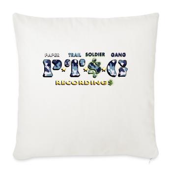 Blue Camo - Throw Pillow Cover 17.5” x 17.5” - natural white - Front