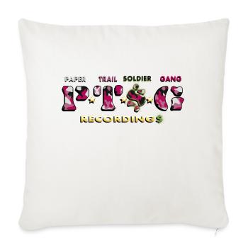 Pink Camo - Throw Pillow Cover 17.5” x 17.5” - natural white - Front