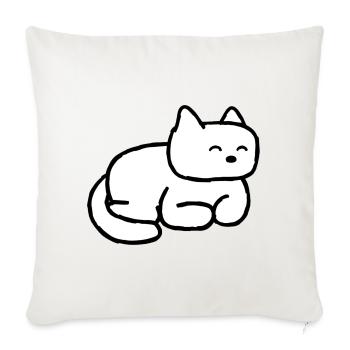 My "fantastic" cat. Loaf pose - Throw Pillow Cover 17.5” x 17.5” - natural white - Front