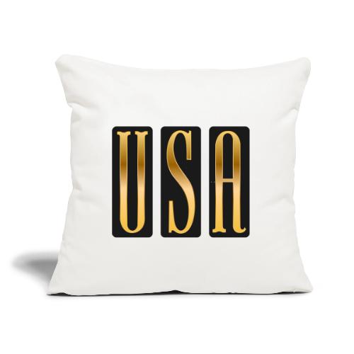 USA Gold Monolith - Throw Pillow Cover 17.5” x 17.5”