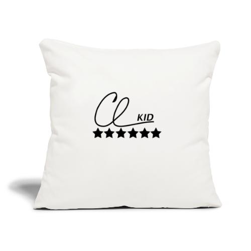 CL KID Logo (Black) - Throw Pillow Cover 17.5” x 17.5”