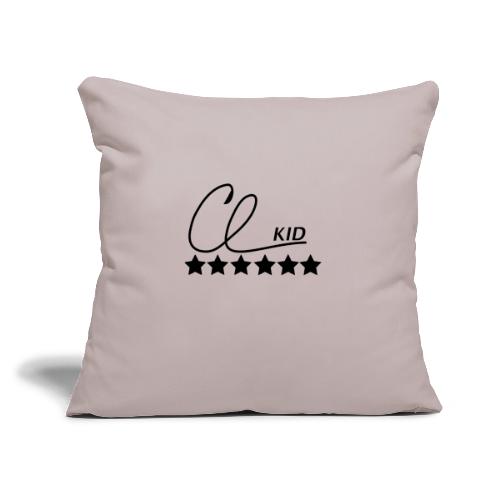 CL KID Logo (Black) - Throw Pillow Cover 17.5” x 17.5”